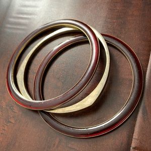 Gold plated & brown finished bangle bracelet accessories